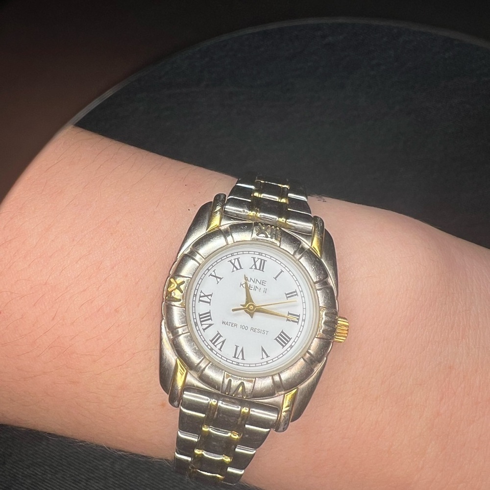 Vintage Anne Klein Silver and Gold Women's Watch